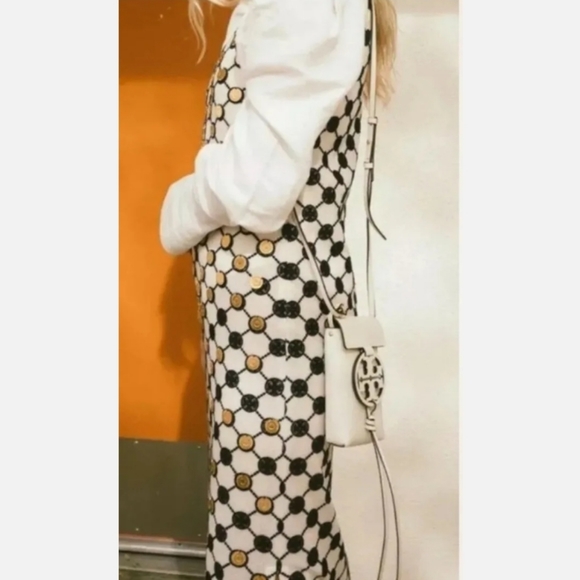 White TORY BURCH Logo Tank Dress w/Gold Coins. US 8. EUC - Picture 5 of 14